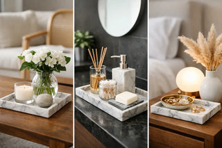 How to Decorate With Marble Trays in Every Room