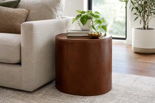 Clean Leather Side Tables for Polished Rooms
