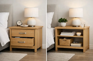 Drawers Versus Shelves Nightstands Compared