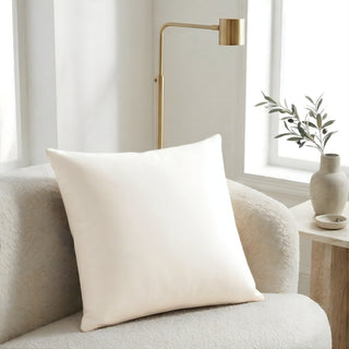 Luxe Saddle Wrinkleless Leather Throw Pillow | Ultra‑Plump Fill | Buttery Soft Feel | Easy‑Clean Cushion | Square (I)