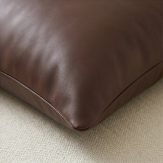 Luxe Saddle Wrinkleless Leather Throw Pillow | Ultra‑Plump Fill | Buttery Soft Feel | Easy‑Clean Cushion | Square (DG)