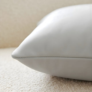 Luxe Saddle Wrinkleless Leather Throw Pillow | Ultra‑Plump Fill | Buttery Soft Feel | Easy‑Clean Cushion | Square (I)