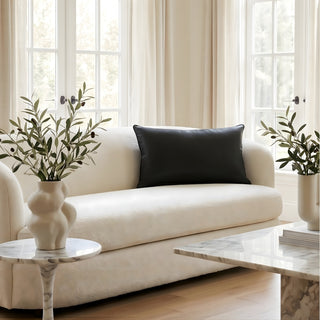 Luxe Saddle Wrinkleless Leather Throw Pillow | Ultra‑Plump Fill | Buttery Soft Feel | Easy‑Clean Cushion | Lumbar (B)