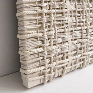 3D Modern Woven Texture White Wall Art | Dimensional White Wall Decor | Contemporary