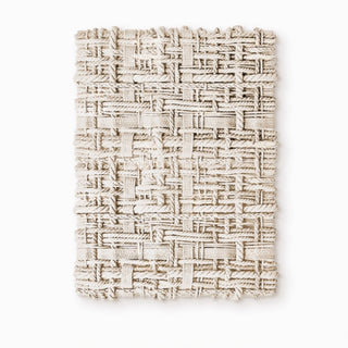 3D Modern Woven Texture White Wall Art | Dimensional White Wall Decor | Contemporary