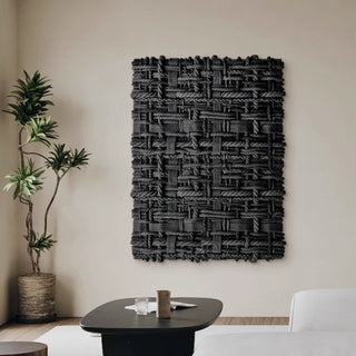 3D Modern Woven Texture White Wall Art | Dimensional White Wall Decor | Contemporary