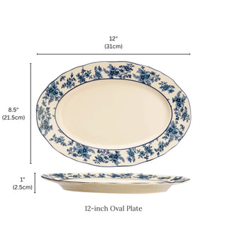 Chinoiserie Porcelain Dinnerware | Classic Blue & White Floral Pattern | Elegant & Timeless Table Setting