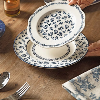 Chinoiserie Porcelain Dinnerware | Classic Blue & White Floral Pattern | Elegant & Timeless Table Setting