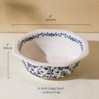 Chinoiserie Porcelain Dinnerware | Classic Blue & White Floral Pattern | Elegant & Timeless Table Setting