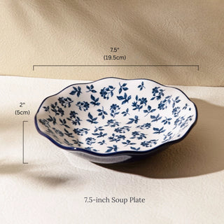 Chinoiserie Porcelain Dinnerware | Classic Blue & White Floral Pattern | Elegant & Timeless Table Setting