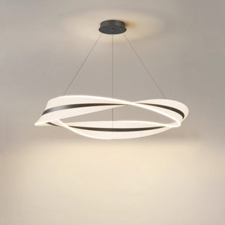 Elegant Spiral Ring LED Chandelier | French Styled Minimalist Contemporary Ceiling Light