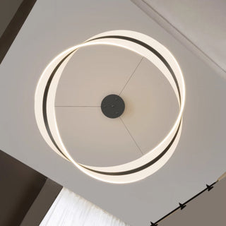 Elegant Spiral Ring LED Chandelier | French Styled Minimalist Contemporary Ceiling Light