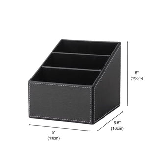 Executive Leather Desk Organizer | Multi-Compartment Hotel Desk Caddy | CEO Office & Hotel Desk
