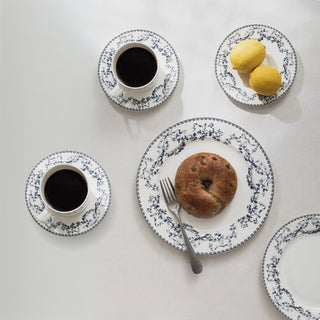 Farmhouse French Blue Hydrangea Pattern Tea & Dessert Set | Classic Blue & White Floral Dinnerware