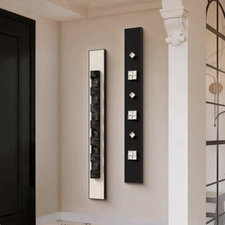 Geometric 3D Wall Art | Abstract Black & White Vertical Panels