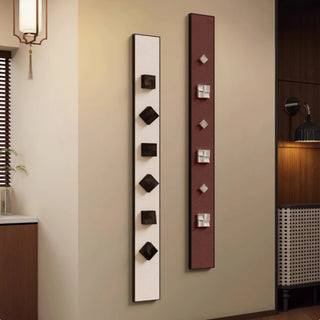 Geometric 3D Wall Art | Abstract Black & White Vertical Panels