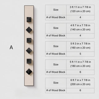Geometric 3D Wall Art | Abstract Black & White Vertical Panels