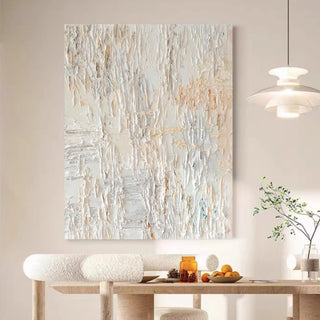 Hand-Painted Neutral Tones Impasto Style Painting | Abstract Canvas Handcrafted Painting for Minimalist Spaces