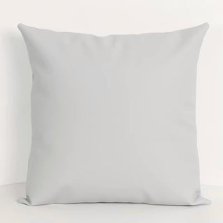 Luxe Saddle Smooth Leather Throw Pillow | Ultra‑Plump Fill | Buttery Soft Feel | Easy‑Clean Cushion | Square (Dove Gray)
