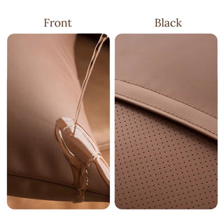 Luxe Saddle Smooth Leather Throw Pillow | Ultra‑Plump Fill | Buttery Soft Feel | Easy‑Clean Cushion | Lumbar (Chocolate)