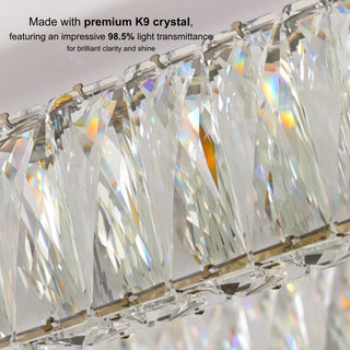 Luxury 3-side Crystal Circle Chandelier | Sophisticated Circular LED Pendant Light