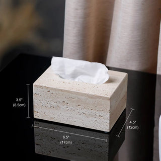 Luxury Bathroom Counter Beige Travertine Stone Organizer Set | Spa-Inspired Toiletries Tray, Liquid Soap Dispenser & Tumbler Set