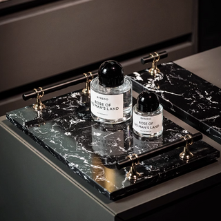 Luxury Black Marble Decorative Tray | for Perfume, Jewelry, or Candle Display