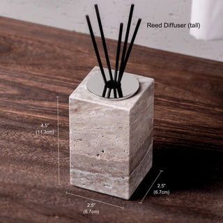 Luxury Natural Stone Bathroom Accessory Set | 5-Piece Solid Marble Vanity Organizer | Natural Beige Finish
