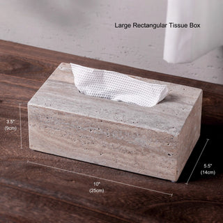 Luxury Natural Stone Bathroom Accessory Set | 5-Piece Solid Marble Vanity Organizer | Natural Beige Finish