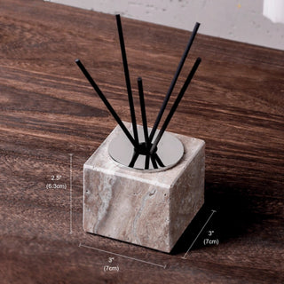 Luxury Natural Stone Bathroom Accessory Set | 5-Piece Solid Marble Vanity Organizer | Natural Beige Finish