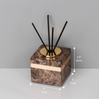 Luxury Premium Natural Brown Marble Bathroom Vanity Set Organizer | Spa Style Accessories