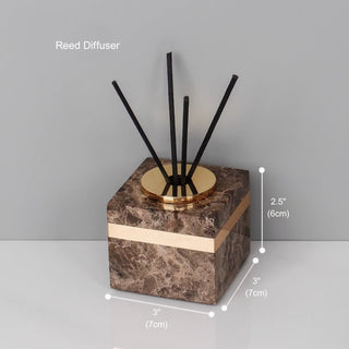 Luxury Premium Natural Brown Marble Bathroom Vanity Set Organizer | Spa Style Accessories