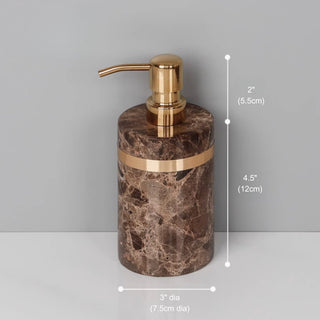 Luxury Premium Natural Brown Marble Bathroom Vanity Set Organizer | Spa Style Accessories