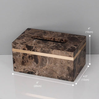 Luxury Premium Natural Brown Marble Bathroom Vanity Set Organizer | Spa Style Accessories