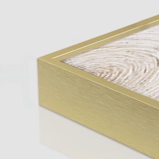 Luxury Shimmering 3D Handcrafted Mother of Pearl | Sand Textured | Champagne Gold Framed