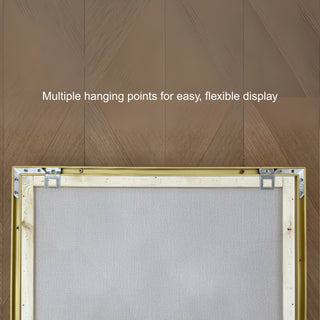 Luxury Shimmering 3D Handcrafted Mother of Pearl | Sand Textured | Champagne Gold Framed