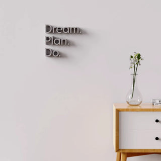 Modern 3D Typography Decor | "Dream. Plan. Do."