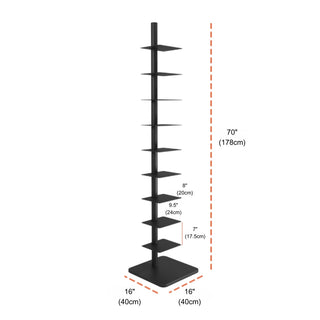 Modern Minimalist Vertical Bookshelf | Slim Space-Saving Pole Display Shelf for Small Spaces & Apartments