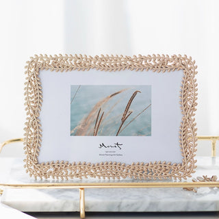 Ornate Champagne Gold Filigree Photo Frame | Luxurious Vintage Style