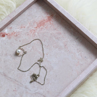 Pink Marble Rectangular Valet Tray | Natural Stone Catchall | Vanity Organizer