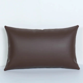 Premium PU Leather Accent Pillow | Contemporary Sofa Cushion | Easy Clean Design