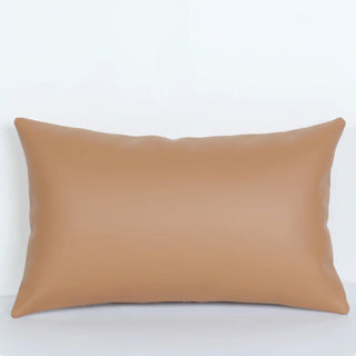 Premium PU Leather Accent Pillow | Contemporary Sofa Cushion | Easy Clean Design