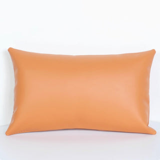 Premium PU Leather Accent Pillow | Contemporary Sofa Cushion | Easy Clean Design