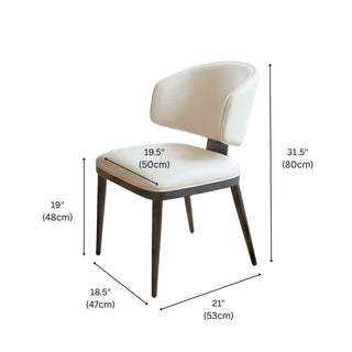 The Riviera Leather Dining Chair | Crease-Resistant | Sculptural Back-Hugging Form & Architectural Comfort (I)