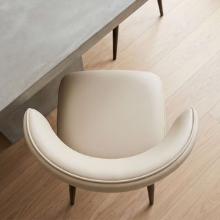 The Riviera Leather Dining Chair | Crease-Resistant | Sculptural Back-Hugging Form & Architectural Comfort (I)