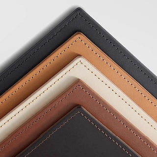 The Milan Leather Nightstand | 2-Drawer with Slim Metal Legs